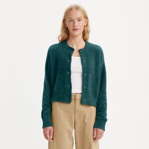 Levi's Teal Fuzzy Women's Cardigan
